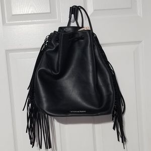 Victoria Secret Black  Fringe Backpack